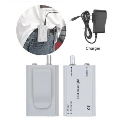 Batería recargable con clip para cinturón para faro LED dental gris USA STOCK Foto 1 de 4