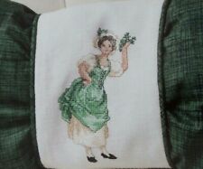 New ListingCross Stitch Pattern St Patricks Day Lady Dress Hat 4 Leaf Clover Donna V Giampa