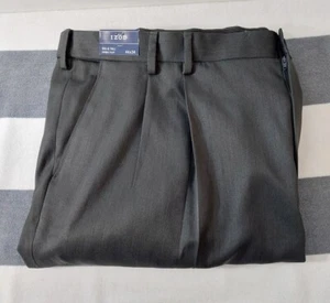 Izod Non-Iron Double Pleat Classic Fit Extender Waist Big & Tall NWT - Picture 1 of 10