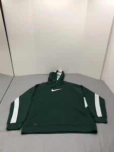 Vintage Nike Swoosh Logo Hoodie Mens XL Dark Green Sweatshirt Kangaroo Pocket - Picture 1 of 12