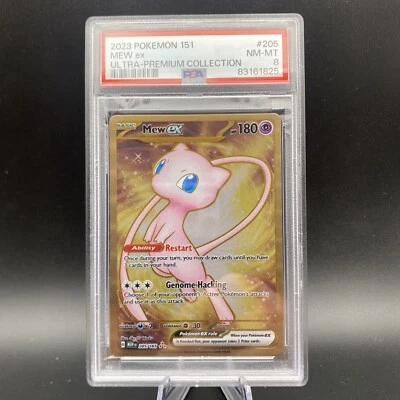 PSA 8 Gold Metal Mew Ex 205/165 Pokémon 151 Ultra Premium Collection Promo - Image 1 of 2
