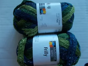 Schachenmayr SMC Frilly ruffle mesh scarf yarn, Rainforest, lot of 2 (30 yds ea) - Picture 1 of 2
