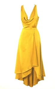 French Connection Citronelle Alessia Satin Cowl Neck Midi Summer Dress Uk 8. - Picture 1 of 8