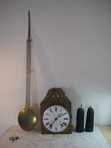 Rousseau Freres a Avallon Comtoise/Burgunder Uhr/Wanduhr mit Pendel u. Gewichte - Bild 1 von 12