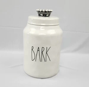 Rae Dunn BARK Canister, Ceramic, 9”Tall X 5” Wide, Dog Treats Canister - Picture 1 of 3