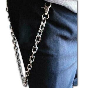 Men Women Silver Metal Wallet Chain Jeans Biker Rocker Chunky X9P1 T Links N5Z8