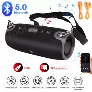 40W Tragbarer Bluetooth Lautsprecher Stereo Subwoofer Musikbox Radio USB AKKU - Bild 1 von 10