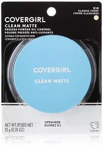 COVERGIRL Clean Matte Pressed Powder, Oil Control Powder, 1 Container, .35 Fl Oz - Picture 1 of 11