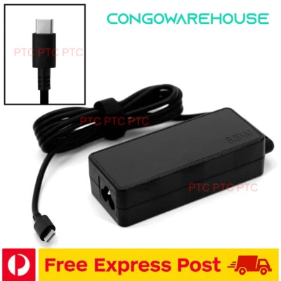 65w 45W Type C USB C Laptop Charger for Lenovo ThinkPad E480 E580 S2 Yoga X1 - image 1 of 4