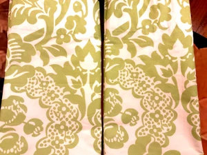 Crate & Barrel - Land of Nod cotone verde e bianco floreale 56x13 mantanze (2) nuovo senza etichette - Foto 1 di 8