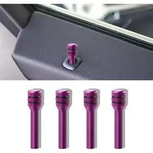 NOGIS 4Pcs Car Door Lock Knobs, 1.93" x 0.47" Inner Door Lock Pull Pins, Aluminu - Picture 1 of 7