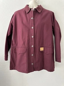 VTG Canvas Chore Jacket Men L Burgundy Western Ranch Farm Outdoors Cowboy - Picture 1 of 10
