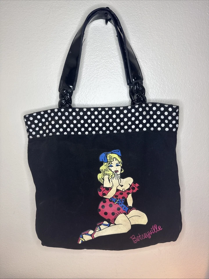 Betseyville By Betsey Johnson Pinup Bolso de Hombro, Monedero, Hobo, Bolso de Mano, Tote, Foto 1 de 4