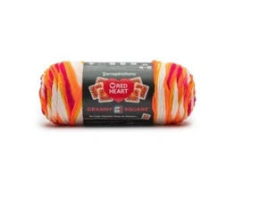 Red Heart Granny Square Yarn, Soft White-Citrus Twist, #4 Medium, 417 Yards - Picture 1 of 1