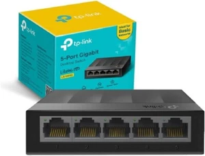 LS1005G Switch Ethernet 5 Porte Gigabit, Sdoppiatore Ethernet, Ideale per La Cas - Foto 1 di 7
