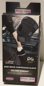 Physix Gear Sport MEDIUM Knee Brace Compression Sleeve Flexi Strap Unisex Pink - Picture 1 of 5