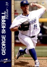 2013 Omaha Storm Chasers Brandt #24 George Sherrill Murray Utah UT Baseball Card