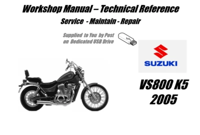 Suzuki VS800K5 VS800 K5 VS 800 K5 Service Repair Workshop Manual USB  2005 - Image 1 of 4