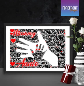 Personalised Mother's Day special print gift- perfect Mummy/Mum Keepsake present - Picture 1 of 3