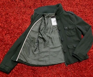 Thomas Burberry Jacket Military Style Green Color Size L - Picture 1 of 11