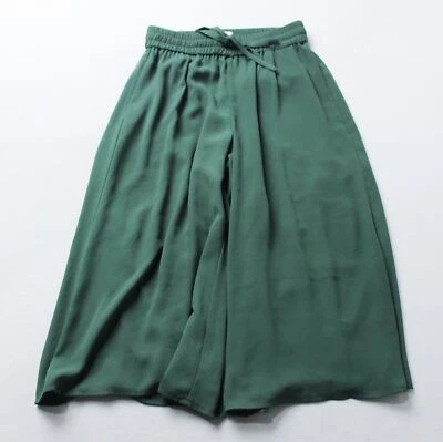 Pantalones culottes de pierna ancha recortados Babaton Luiz para mujer LB3 verde bosque talla XS Foto 1 de 4