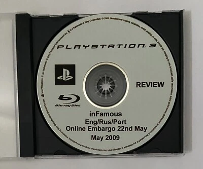 inFamous Review Version - Sony PlayStation 3 PS3 - 2009 Pre-release code - Image 1 of 4