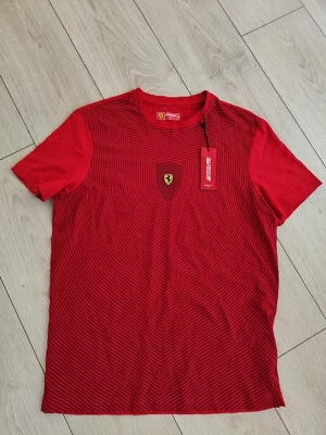FERRARI классический красный подлинный футболка хлопок мужской размер 'M-L' новый - Изображение 1 из 4