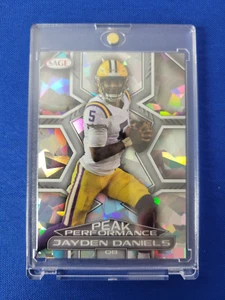 2024 Sage Football High Series Jayden Daniels Peak Performance hielo agrietado - Imagen 1 de 2