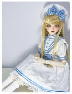 Bambola BJD in resina 1/4 bambola nuda SD bambola articolata a sfera ragazza viso trucco occhi fatta a mano - Foto 1 di 11