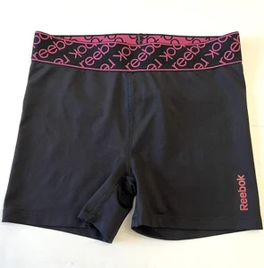 Reebok Girls Medium 10-12 Black Compression Shorts Biker Workout Athletic Wear - Picture 1 of 6