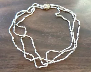 Collana in oro 14 carati con perle d'acqua dolce, lunghezza 16" - Foto 1 di 6