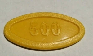 2 FISH da Gioco - GIALLO - Valore 500 - Carte Poker Fishes Chips Soldi Plastica - Foto 1 di 1