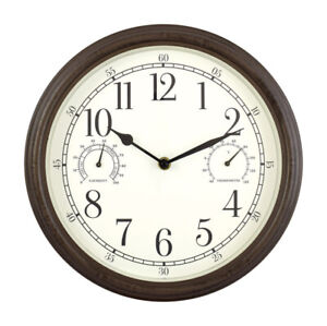 Westclox 12 in. L x 12 in. W Indoor and Outdoor Classic Analog Clock 33027