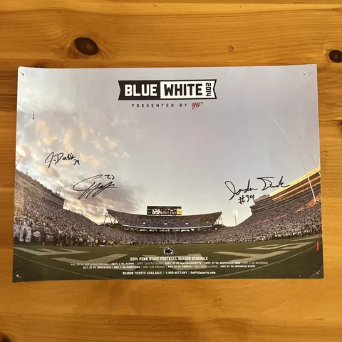 AUTOGRAPHED 2014 Penn State Football Poster Cover