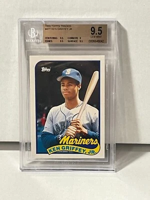 1989 TOPPS TRADED NO41T КЕН ГРИФФИ МЛ БЕККЕТТ BGS 9,5 ДЕБЮТАНТ В ЦЕНТРЕ ЧИТАТЬ - Изображение 1 из 4