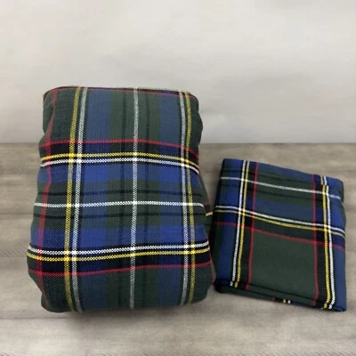 Pottery Barn Stewart Plaid King/Cal. King Duvet+(1) King Sham Green Spot Read - Image 1 of 4