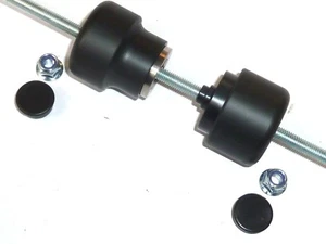 KTM 125 450 560 640 625 660 REAR AXLE CRASH MUSHROOMS SLIDERS BOBBINS PADS S4W - Picture 1 of 7