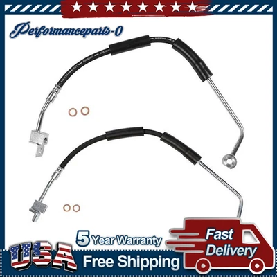 For Jeep Liberty 2002-2007 Front Brake Hose Line 2x - Image 1 of 4