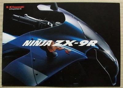KAWASAKI NINJA ZX-9R MOTORCYCLE Sales Brochure c2000 #99949-1103 All-E IX-XI - Image 1 of 4