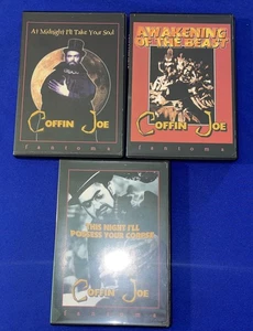 LOT-(3) Coffin Joe MOVIE DVD W/COMICS Fantoma Awakening Beast/Midnight/Corpse - Bild 1 von 3