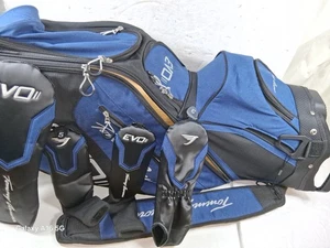 Tommy Armour EVO Blue/Black 14 Way Cart Bag 7 Pockets & Club Covers  - Picture 1 of 11