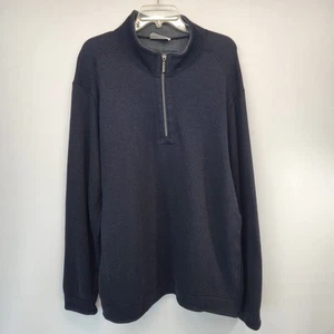 Tommy Bahama Flipshore Half Zip Mens XL Black Grey Reversible Sweatshirt - Picture 1 of 16