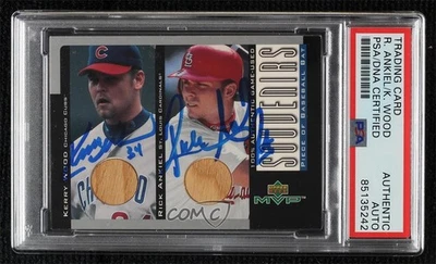 PSA/DNA 2001 Upper Deck MVP Kerry Wood Rick Ankiel Certificado Auténtico Automático Foto 1 de 2