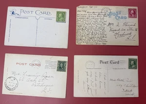 Lot of 4 Antique/Vintage Postcards w/ Stamps 1906, 1922, & Later - Picture 1 of 6