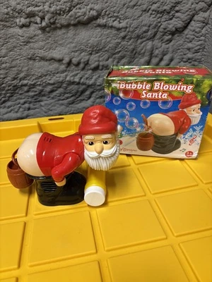 Bubble Blowing Santa Machine Funny Fart Bubble Blower  Light Music Christmas New - Image 1 of 2