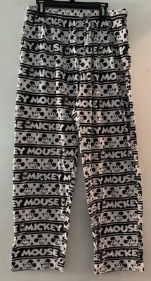 Pantalones de pijama de salón Mickey Mouse para hombre con estampado de dibujos animados en blanco y negro talla M Foto 1 de 2