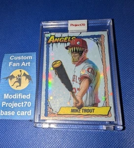 1/1 Topps Project70 Mike Trout Alex Pardee custom  Refractor **READ** - Picture 1 of 14