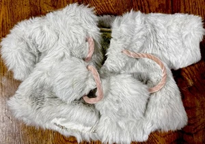 Cabbage Patch Kids Fun Fur Coat Jacket with Pom Poms Gray Coleco Vintage (Opened - Picture 1 of 4