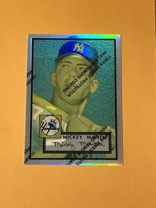 Topps Finest Mickey Mantle 1952 1996 inserción refractor radiocontrol SP con pelado ¡centrado! - Imagen 1 de 3
