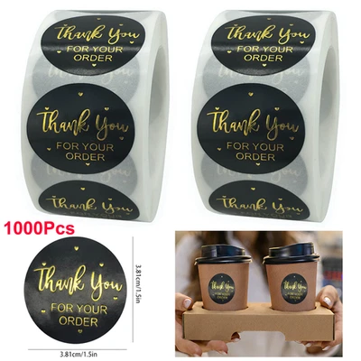 1.5"/1" Thank You Stickers for Small Business Self-Adhesive Waterproof Stickers - Image 1 of 4